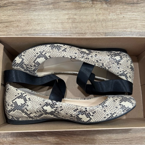 Jessica Simpson Mandalay Snakeprint Ballet Flats Size 8.5 NEW NIB - Picture 3 of 6